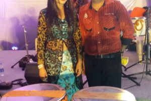 Bhavik Shah with Singer Bhoomi Trivedi @ Carnival Raas Jalsa Navratri 2015