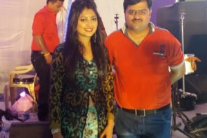 Nemish Shah with Singer Bhoomi Trivedi @ Carnival Raas Jalsa Navratri 2015